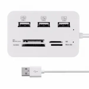 Multi-slot Card Reader with USB Hub 3.0