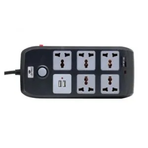 Lightwave Power Extension 5 Ports AC with 2 USB Ports Universal Socket Outlets EXT 52U