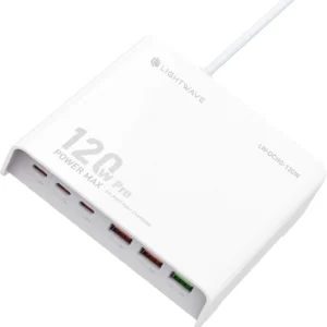 Lightwave 6 Ports 120W Super Fast Charger  LW-DCHG-120W