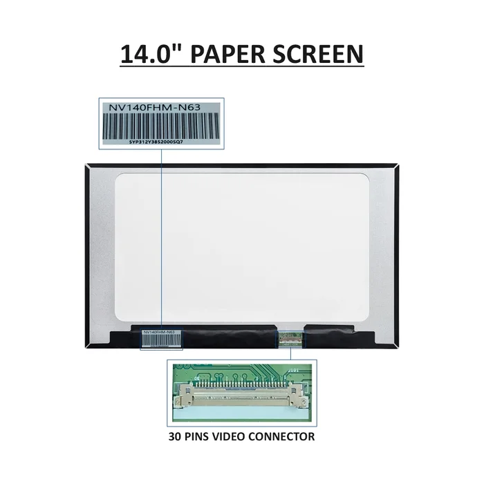 14 Inch Slim 30 Pin Folded Laptop Screen - Image 2
