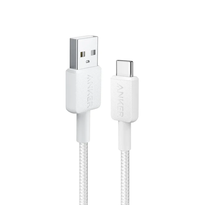 Anker 322 USB-A to USB-C Cable (3ft Braided) White