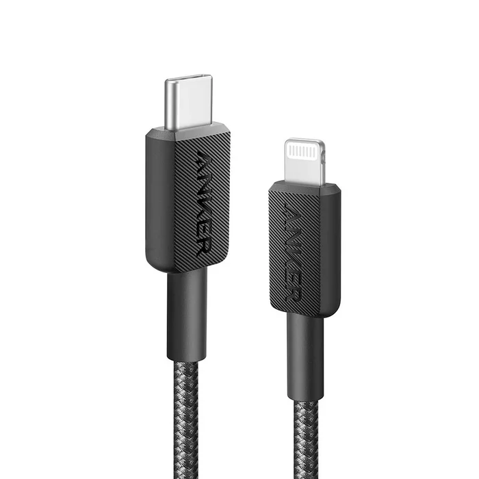 Anker 322 USB-C to Lightning Cable (3ft Braided) Black