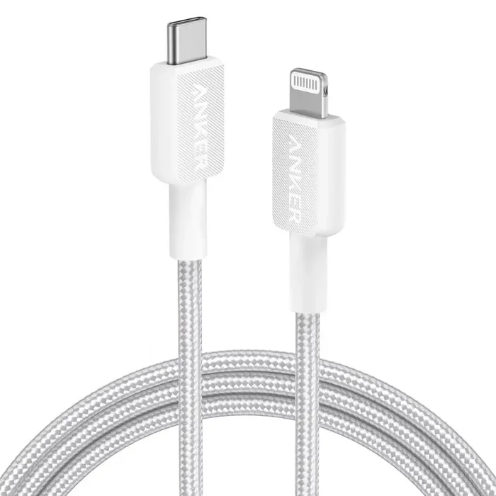 Anker 322 USB-C to Lightning Cable (3ft Braided) White