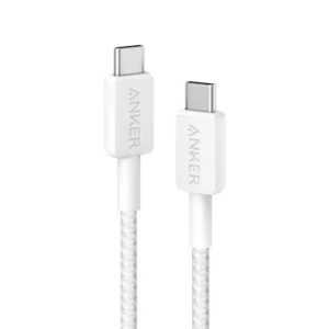 Anker 322 USB-C to USB-C Cable (3ft, 60W, Braided) White