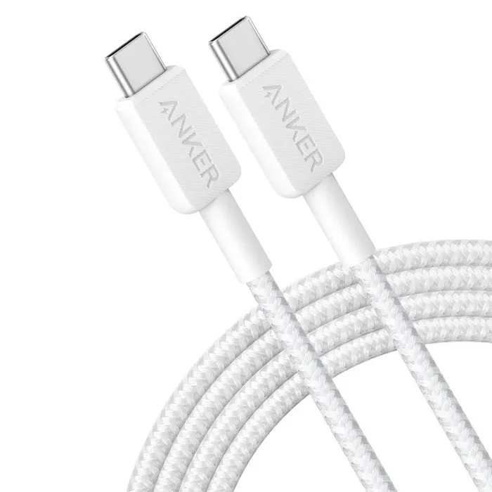 Anker 322 USB-C to USB-C Cable (3ft, 60W, Braided) White - Image 2