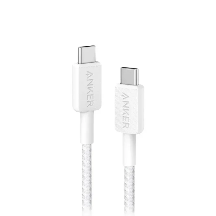 Anker 322 USB-C to USB-C Cable (6ft Braided) White - Image 2