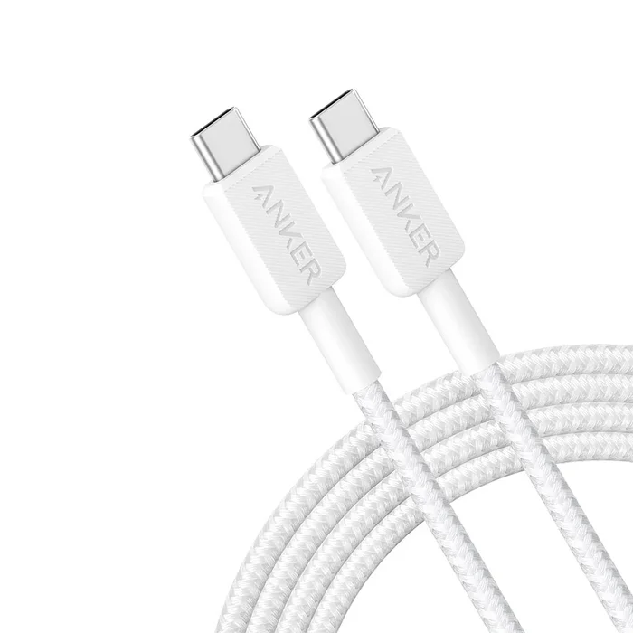 Anker 322 USB-C to USB-C Cable (6ft Braided) White