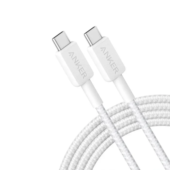 Anker 322 USB-C to USB-C Cable (6ft Braided) White