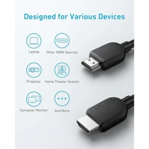 Anker HDMI Cable (6 ft, 8K) Black