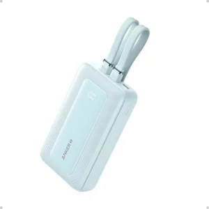 Anker Power Bank (10K, 30W, Built-in USB-C + Lightning Cable) Blue