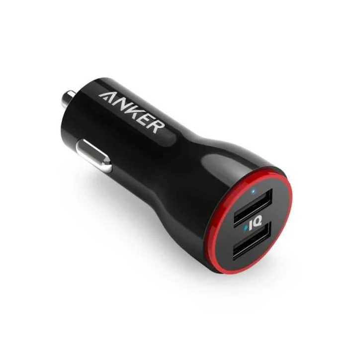 Anker PowerDrive 2 24W 2-Port Car Charger (Black)