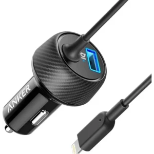 Anker PowerDrive 2 Elite with Lightning Connector Black