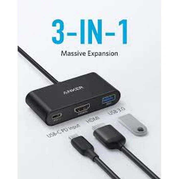 Anker PowerExpand 3-in-1 USB-C PD Hub Gray