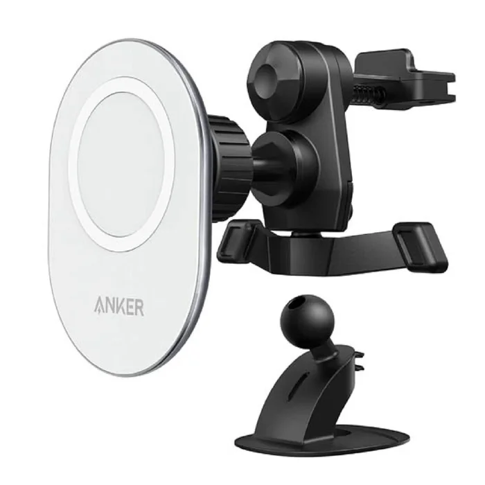 Anker PowerWave Magnetic Charging Car Mount Black+White - Image 2