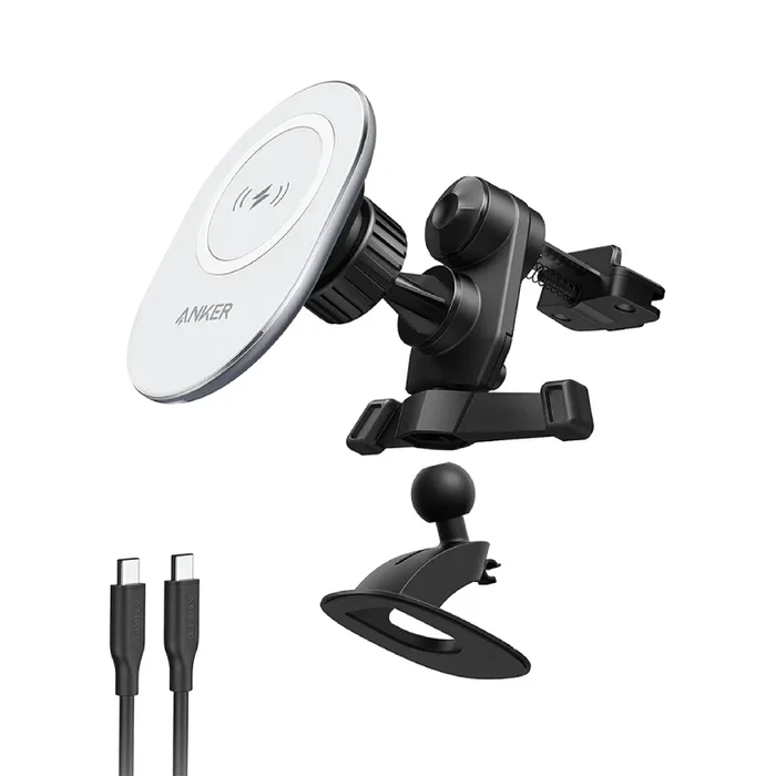 Anker PowerWave Magnetic Charging Car Mount Black+White