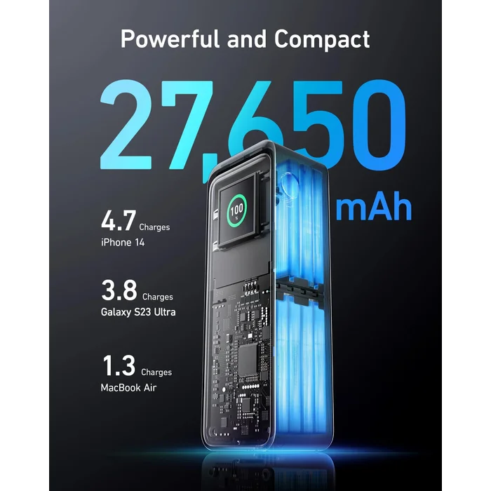 Anker Prime 27,650mAh Power Bank (250W) with 100W Charging Base Black - Image 2