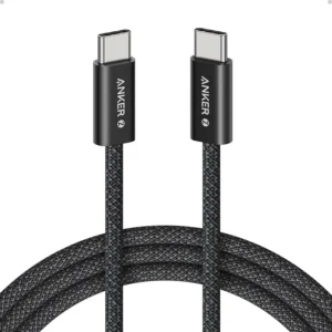 Anker USB-C to USB-C Cable (3ft, 240W, Braided) Black