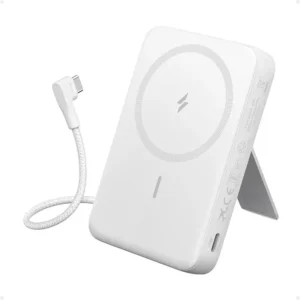 Anker Zolo Wireless Power Bank (10K, 30W, Built-in USB-C Cable) White