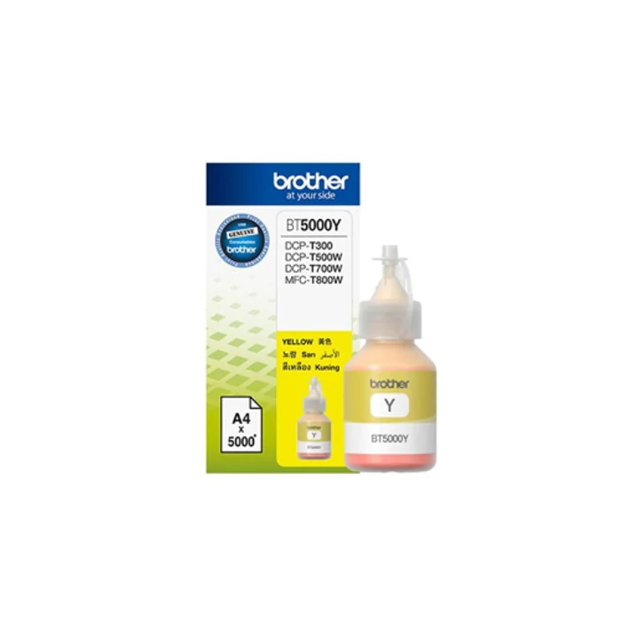 Brother BT5000Y Original Yellow Ink Bottle - Image 2