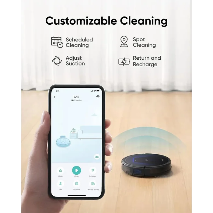Eufy RoboVac G50 Hybrid Robot Vacuum and Mop Black - Image 2