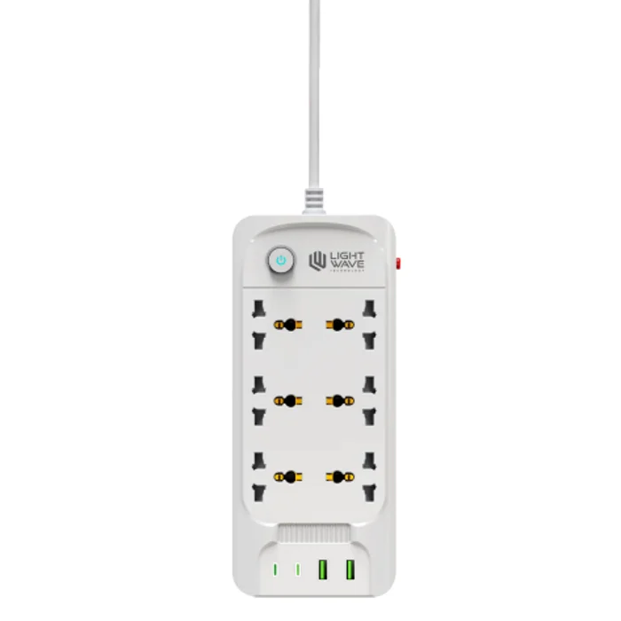 LightWave LW-EXT-62U2C Power Extension with 6 Socket Outlets and 2 USB Ports - Image 2